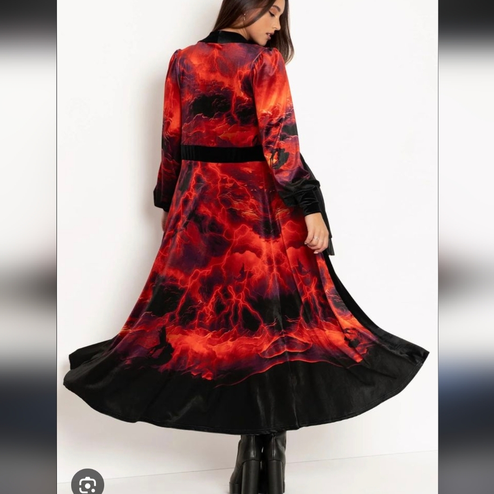 Blackmilk Falling Angels Velvet Duster Coat Medium